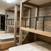 Built-In-Bunk-Bed-Beams-Storage-Drawers-Stairs-Metal-Pipe-Saftey-Rails-3