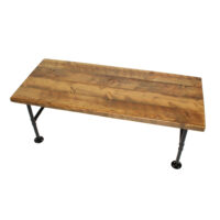 COFFEE-TABLE.SOLID-TOP.PIPE-LEGS.BARNWOOD.-TOP-VIEW