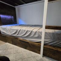 TwinXL/TwinXL Metal and Alder Bunk Bed